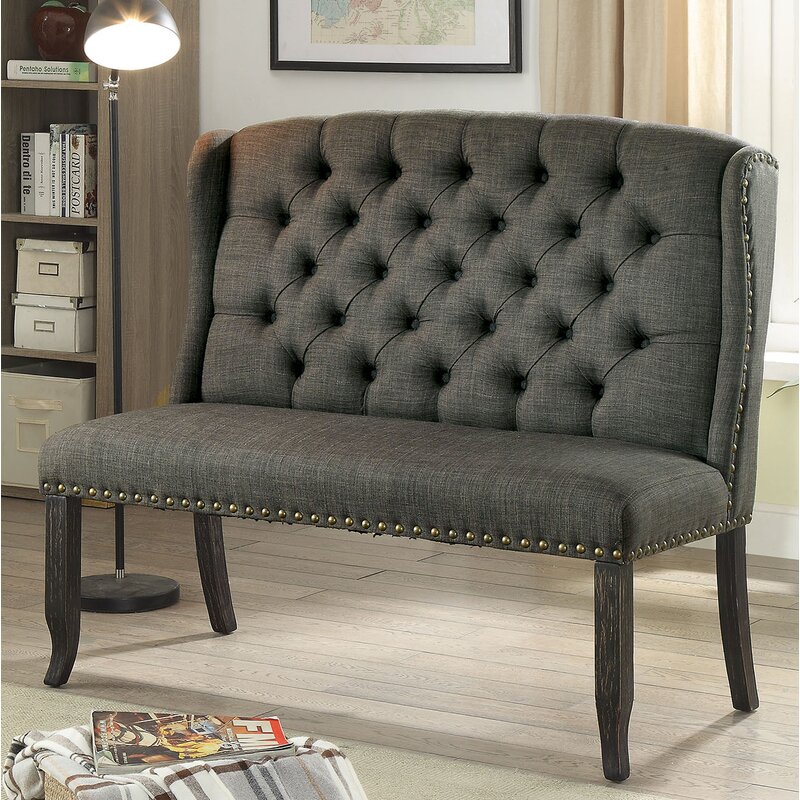 Darby Home Co Meda Tufted High Back 2-Seater Love Seat Upholstered